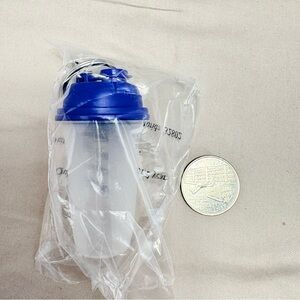 Tupperware Blue and Clear Quick Shake Keychain